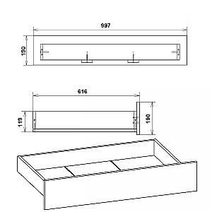 Cutie pentru pat KompaniT Clasic si Modern Stejar Sonoma