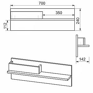 Cuier KompaniT V-6 Atelie deschis (Gri)