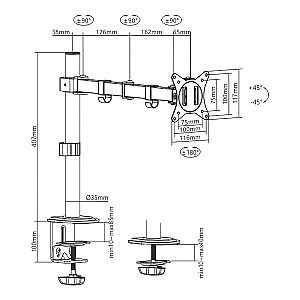 Suport pentru monitor Gembird MA-D1-01