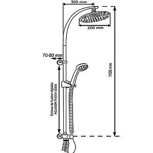 Set de duș Wirquin Ovalys (68320001)