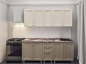 Set mobila bucatarie PS PS Lena 2 m (vopsita, frez. Modern) Bej/Cappuccino