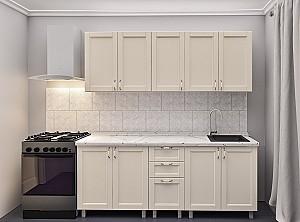 Set mobila bucatarie PS Lena 2 m (vopsita, frez. Modern) Bej