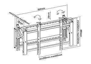 Suport pentru televizor Reflecta Plano Video Wall 70-6040 Black