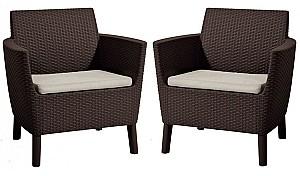 Set mobila de gradina Keter Salemo Duo Set Brown(Maro)/Oat(Bej)