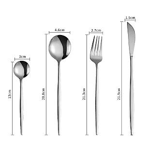Set de tacimuri Product Polished Cutlery Silver 24pcs