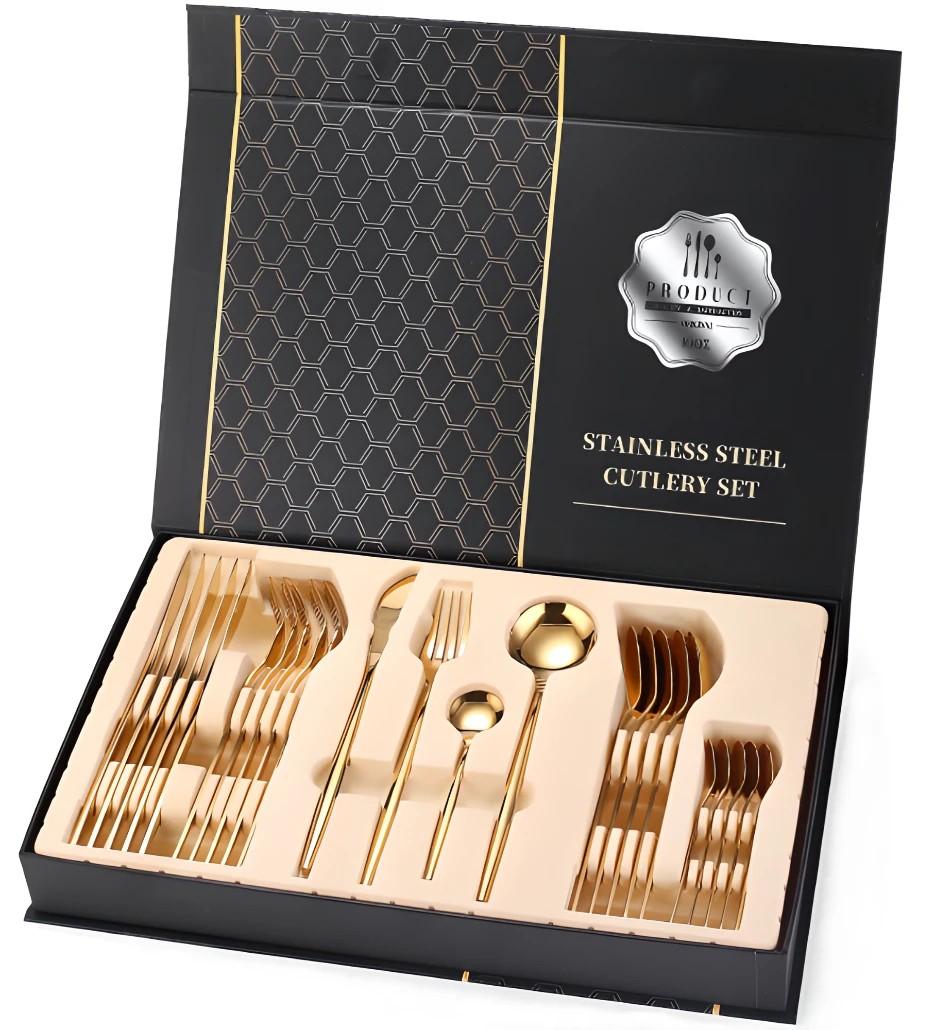 Set de tacimuri Product Polished Cutlery Gold 24pcs