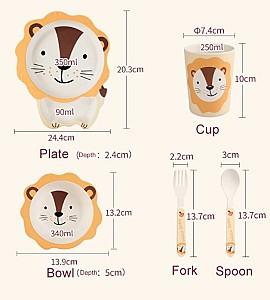 Set de vesela 4Play Lion 5pcs
