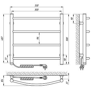 Uscător de prosoape Laris Classic 500x500 L