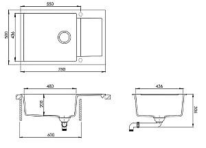 Chiuveta de bucatarie Aquasanita Tesa SQT105AW