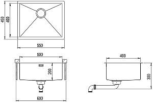Chiuveta de bucatarie Aquasanita DER100L Cupru