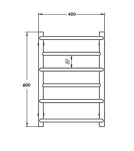 Uscător de prosoape Laris Prime 400х600 R