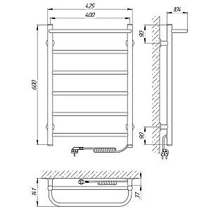 Uscător de prosoape Laris Prime 400х600 L