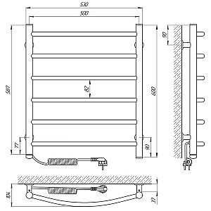 Uscător de prosoape Laris Classic 500x600 L