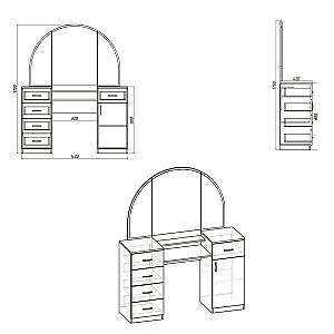 Masa de machiaj KompaniT Tr-5 Nuc (Maro)