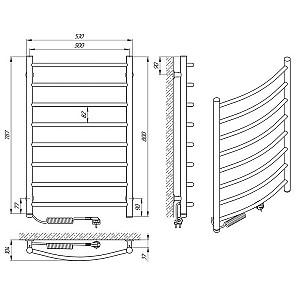 Uscător de prosoape Laris Classic 500x800 L