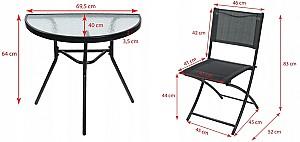 Set mobila de gradina Jumi OM-710313 Negru