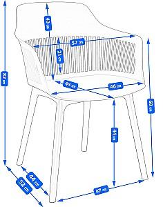 Scaun terasa Jumi Cornido (SD-271067) Negru/Lemn