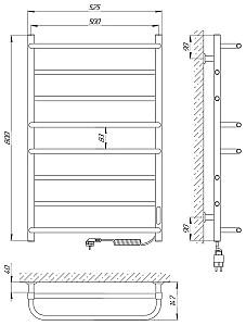 Uscător de prosoape Laris Comfort 500x800 R