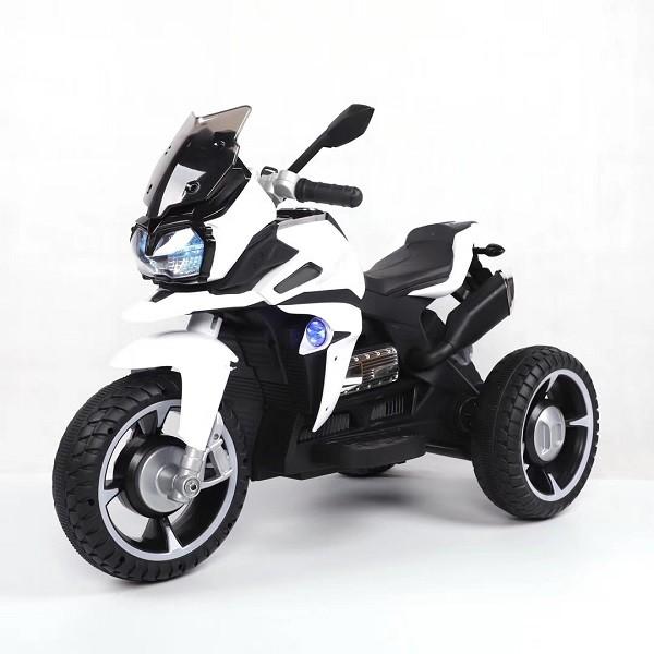 Tricicleta electrica copii Essa Toys Motocicletă (Albă)