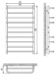 Uscător de prosoape Laris Comfort 500x900 L