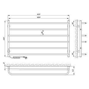 Uscător de prosoape Laris GORIZONT CK6 1000 х 600 L Elektro