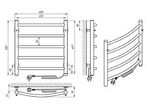Uscător de prosoape Laris Klassik P5 450х500 Elektro R