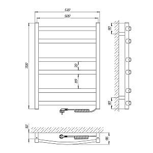 Uscător de prosoape Laris Grand 500x700 R