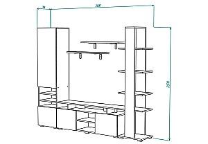 Living ML Mobila ML-10 (var.1) Stejar Kraft Alb/Antracit