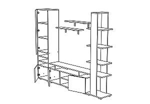 Living ML Mobila ML-10 (var.1) Stejar Kraft Alb/Antracit