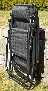 Sezlong Saska Garden 1020204 Negru/Gri