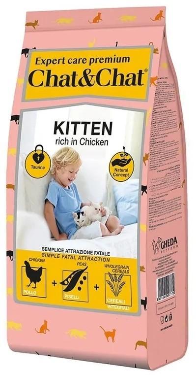 Hrana uscata pentru pisici Chat&Chat Kitten Chicken 14kg