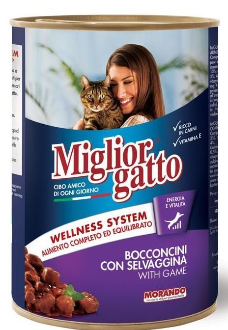 Hrana umeda pentru pisici Morando Miglior Gatto Selvaggina 405g