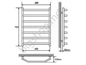 Uscător de prosoape Laris Victoria P7 450х700
