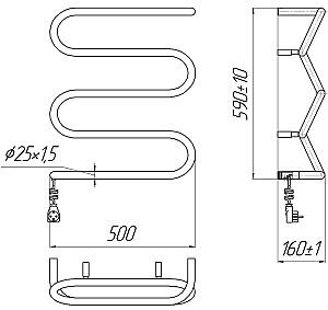 Uscător de prosoape Mario Liana-І 600х500/130