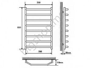 Uscător de prosoape Laris Victoria P8 500х800