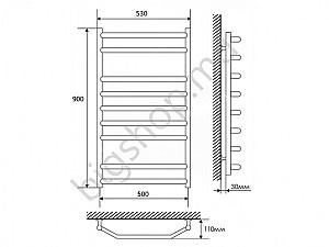 Uscător de prosoape Laris Victoria P9 500х900