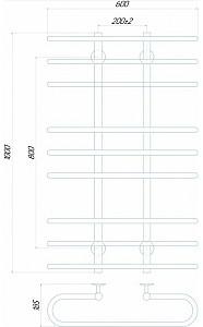 Uscător de prosoape Vivars Britanica P9 600x1000
