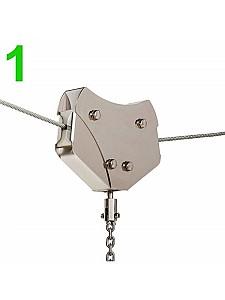 Set pentru joaca PlayPark Set Tiroliana profesionala din otel inoxidabil PROFI