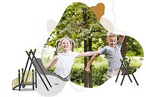 Set pentru joaca PlayPark Tiroliana profesionala PROFI 35m