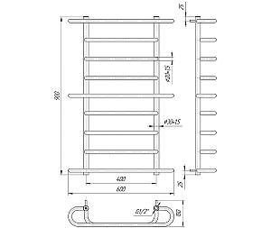 Uscător de prosoape Mario Verona 900х600/400