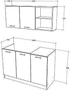 Set mobila bucatarie Haaus Ara 1.2m White/Sonoma Oak