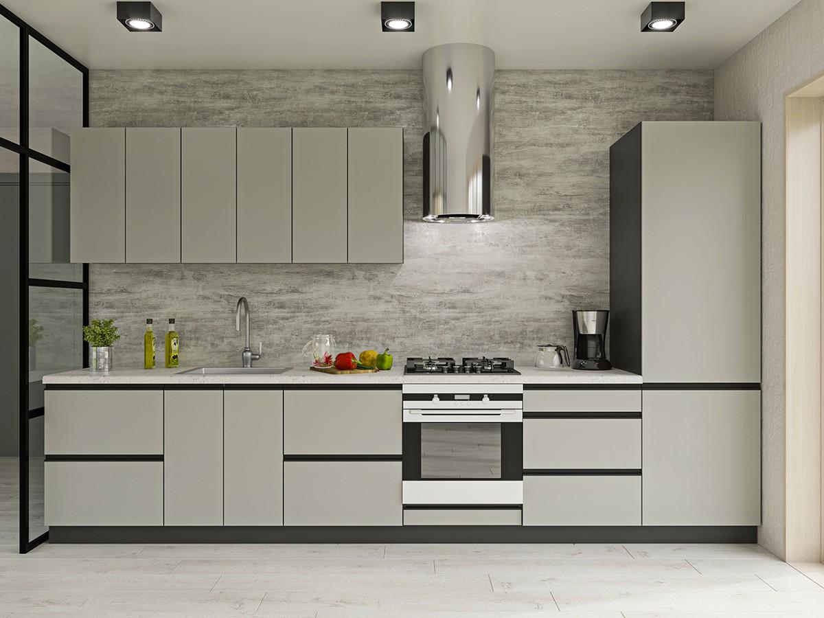 Set mobila bucatarie Confort-NV Alfa 3.6 m Chinchilla Grey