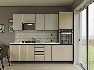 Set mobila bucatarie Confort-NV Alfa 2.6 m Nymphaea Alba / Satin