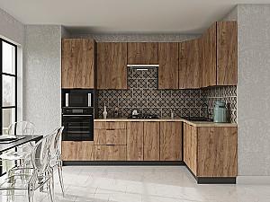 Set mobila bucatarie Confort-NV Craft 2.8x1.4 m Tobacco Craft Oak