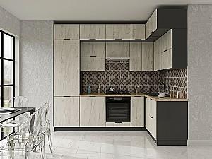 Set mobila bucatarie Confort-NV Craft 2.7x1.4 m White Craft Oak