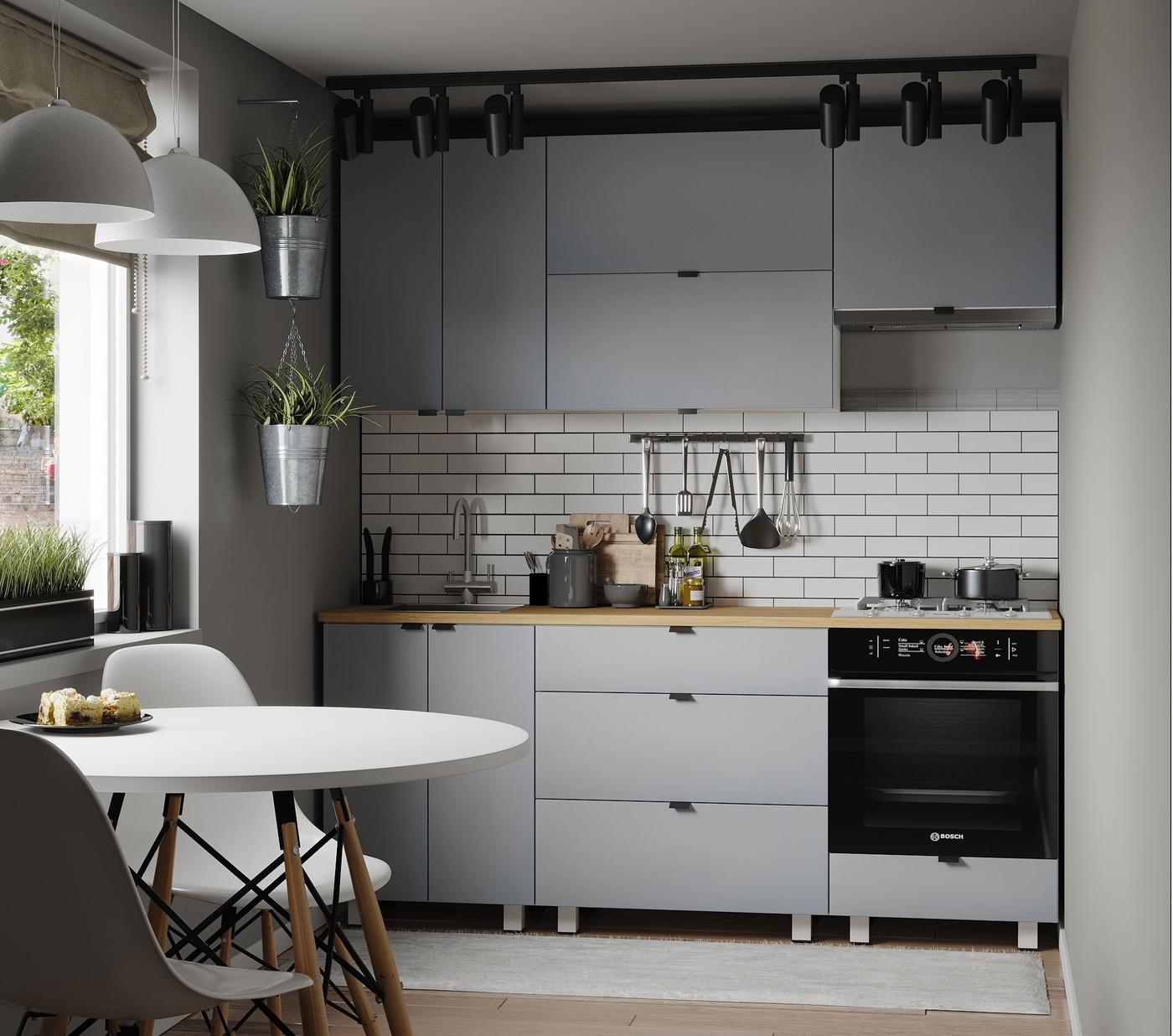 Set mobila bucatarie Fabrik Home Como MDF 2000 mm Frasin