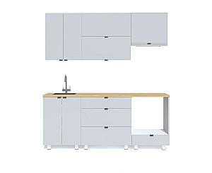 Set mobila bucatarie Fabrik Home Como MDF 2000 mm Gri deschis mat