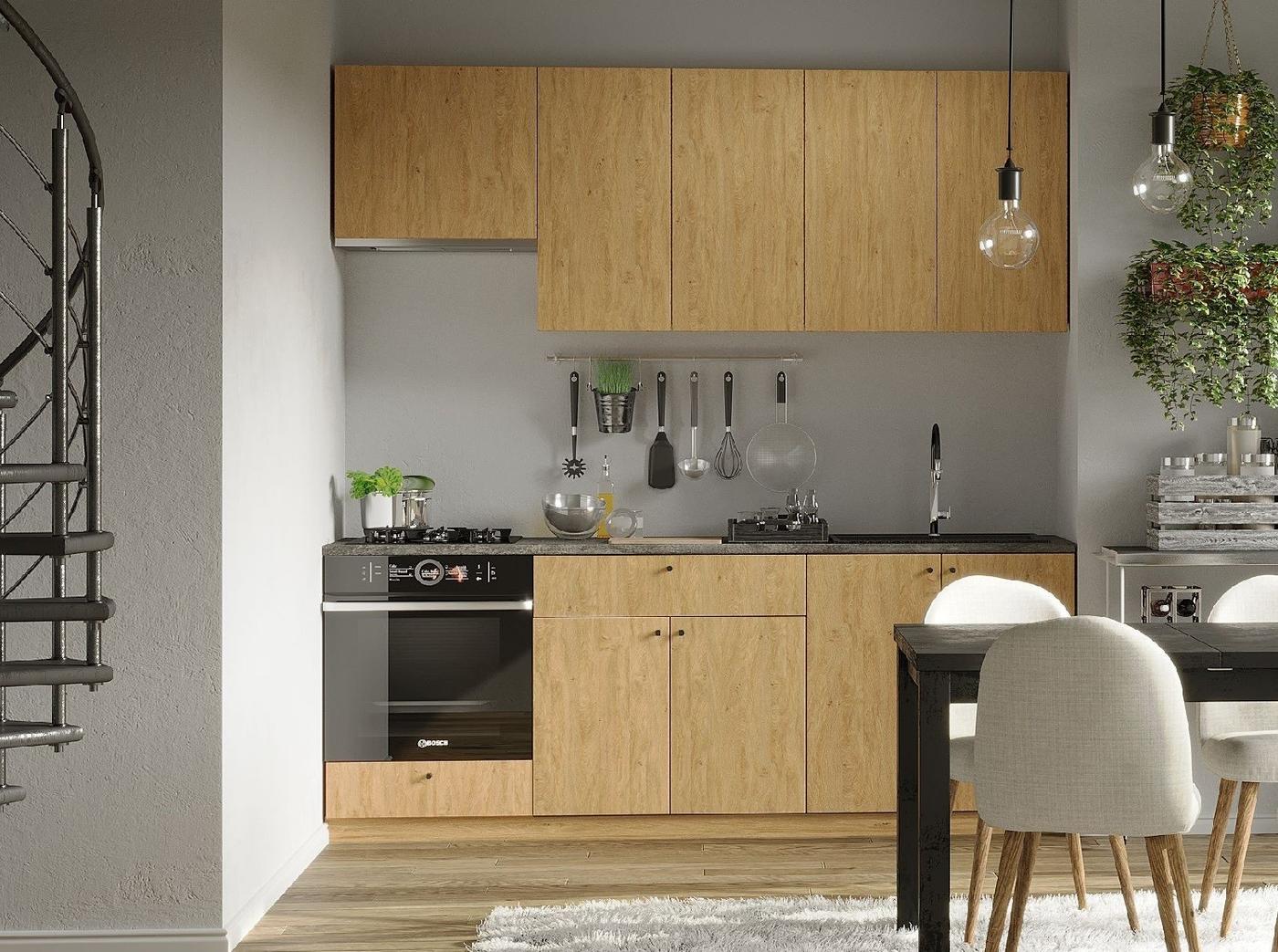 Set mobila bucatarie Fabrik Home Lugo PAL 2200 mm