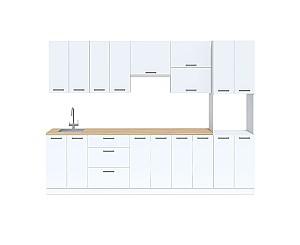 Set mobila bucatarie Fabrik Home Bergamo MDF 3000 mm White Mat