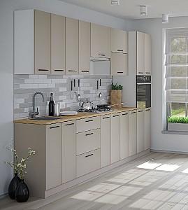 Set mobila bucatarie Fabrik Home Bergamo MDF 3000 mm Cappucino Mat